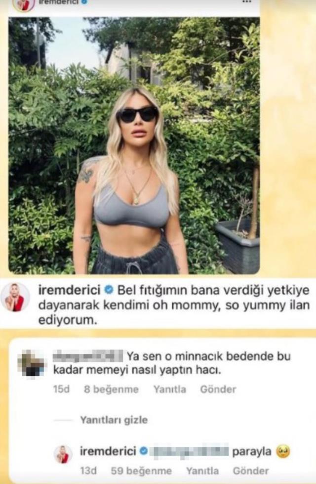 irem dericiden takipcisine sert yanit